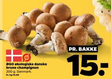 ØGO økologiske danske brune champignon