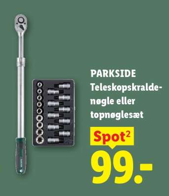 PARKSIDE Teleskopskraldenøgle eller topnøglesæt