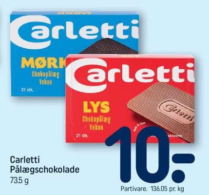 Carletti Pålægschokolade