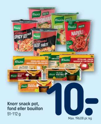 Knorr snack pot, fond eller bouillon