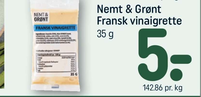 Nemt & Grønt Fransk vinaigrette