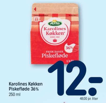 Karolines Køkken Piskefløde 36%
