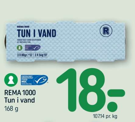REMA 1000 Tun i vand