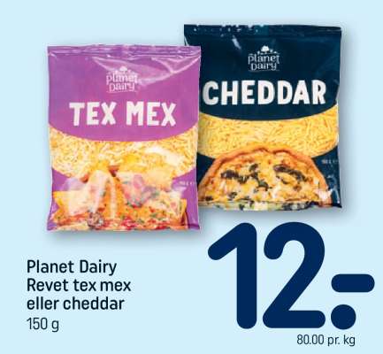 Planet Dairy Revet tex mex eller cheddar