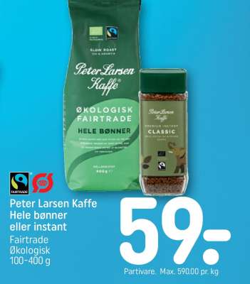 Peter Larsen Kaffe Hele bønner eller instant