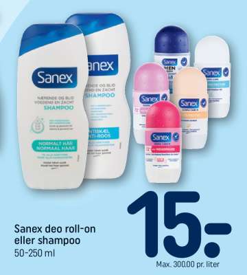 Sanex deo roll-on eller shampoo