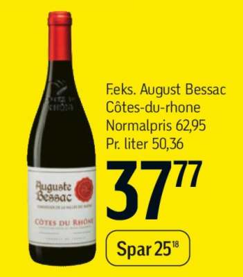 F.eks. August Bessac Côtes-du-rhone