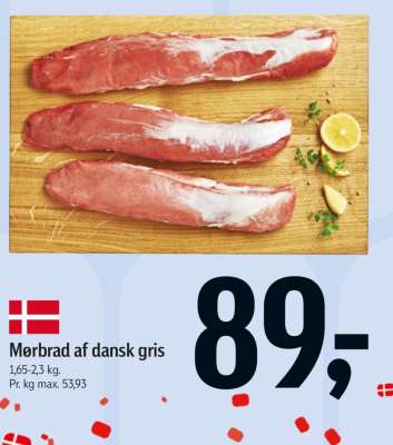 Mørbrad af dansk gris