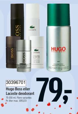 Hugo Boss eller Lacoste deodorant