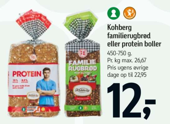 Kohberg familierugbrød eller protein boller
