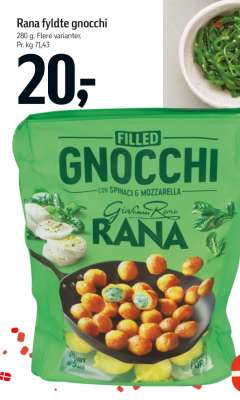 Rana fyldte gnocchi