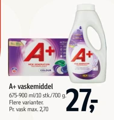 A+ vaskemiddel