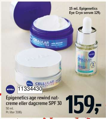 NIVEA Epigenetics age rewind nat-creme eller dagcreme SPF 30