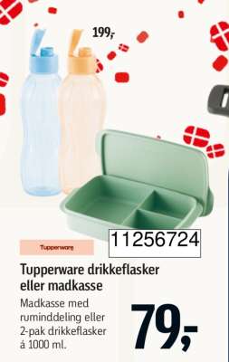 Tupperware drikkeflasker eller madkasse