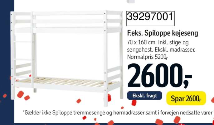 F.eks. Spiloppe køjeseng