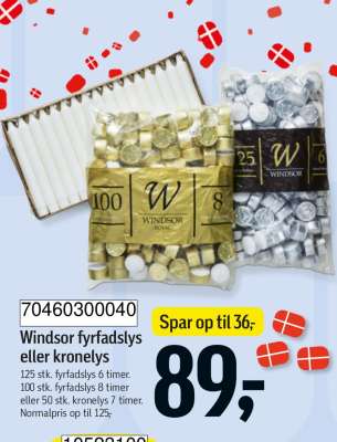 Windsor fyrfadslys eller kronelys