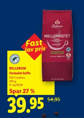 Bellarom Formalet kaffe