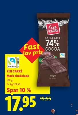 FIN CARRÉ Mørk chokolade