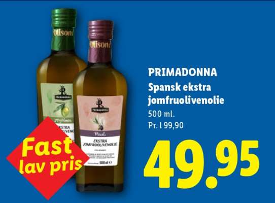 PRIMADONNA Spansk ekstra jomfruolivenolie