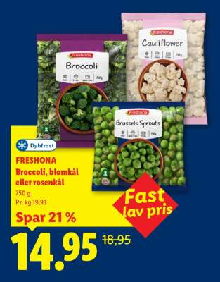 FRESHONA Broccoli, blomkål eller rosenkål