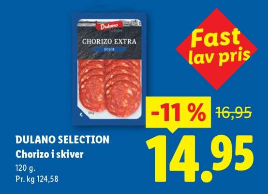 DULANO SELECTION Chorizo i skiver