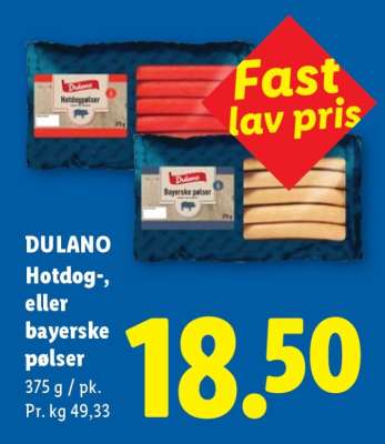 DULANO Hotdog-, eller bayerske pølser