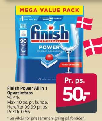Finish Power All in 1 Opvasketabs