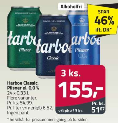 Harboe Classic, Pilsner el. 0,0 %