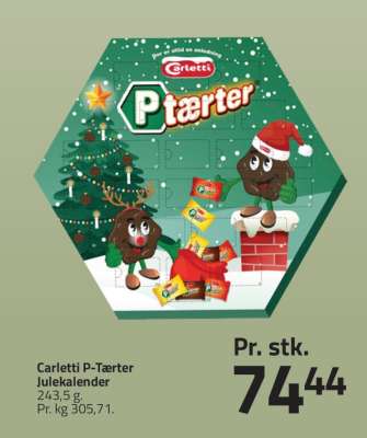 Carletti P-Tærter Julekalender