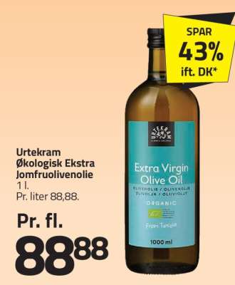 Urtekram Økologisk Ekstra Jomfruolivenolie