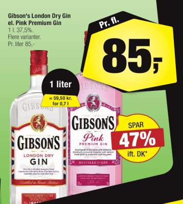 Gibson’s London Dry Gin el. Pink Premium Gin