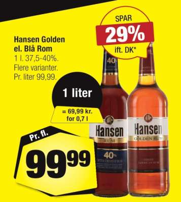 Hansen Golden el. Blå Rom
