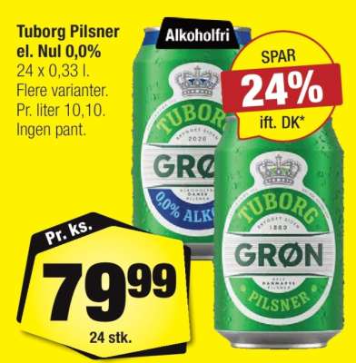 Tuborg Pilsner el. Nul 0,0%