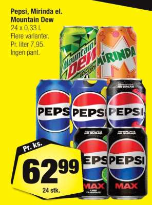 Pepsi, Mirinda el. Mountain Dew