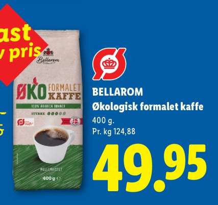 BELLAROM Økologisk formalet kaffe