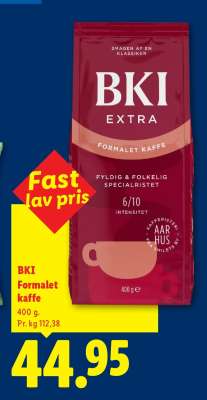 BKI formalet kaffe