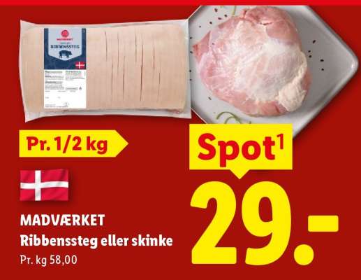 MADVÆRKET Ribbenssteg eller skinke