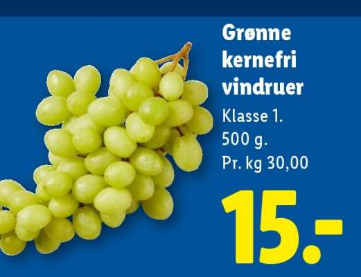 Grønne kernefri vindruer