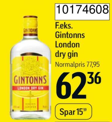 Gintonns London dry gin