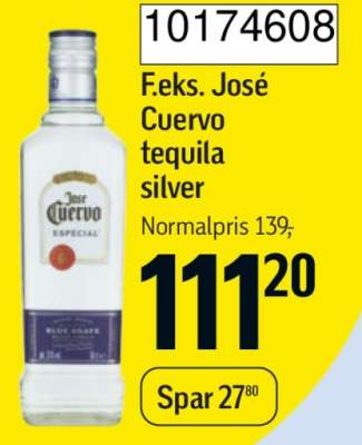 José Cuervo tequila silver