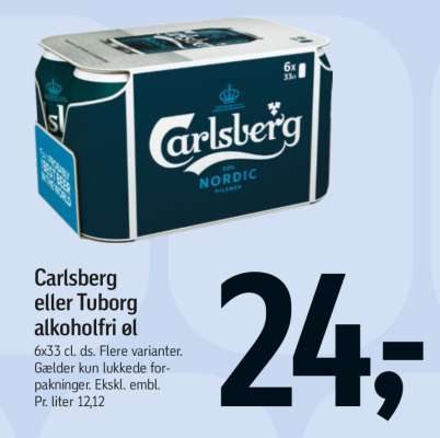 Carlsberg eller Tuborg alkoholfri øl