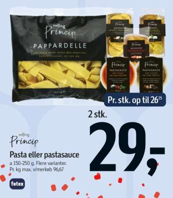 salling Princip Pasta eller pastasauce