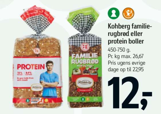 Kohberg familie rugbrød eller protein boller
