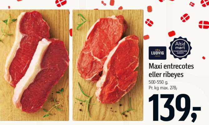 Maxi entrecotes eller ribeyes