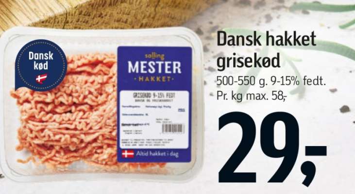Dansk hakket grisekød