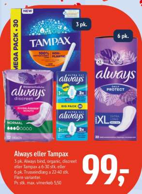Always eller Tampax