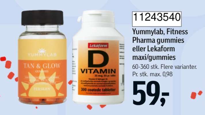 Yummylab, Fitness Pharma gummies eller Lekaform maxi/gummies