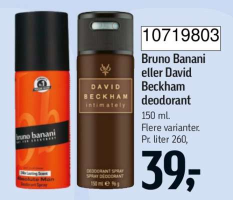 Bruno Banani eller David Beckham deodorant
