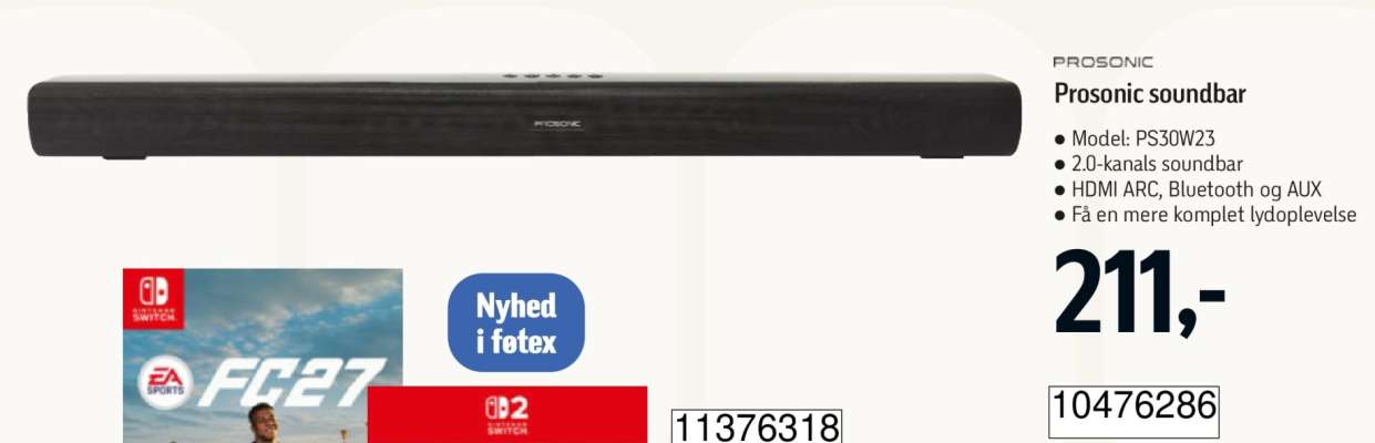 Prosonic soundbar