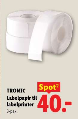 TRONIC Labelpapir til labelprinter